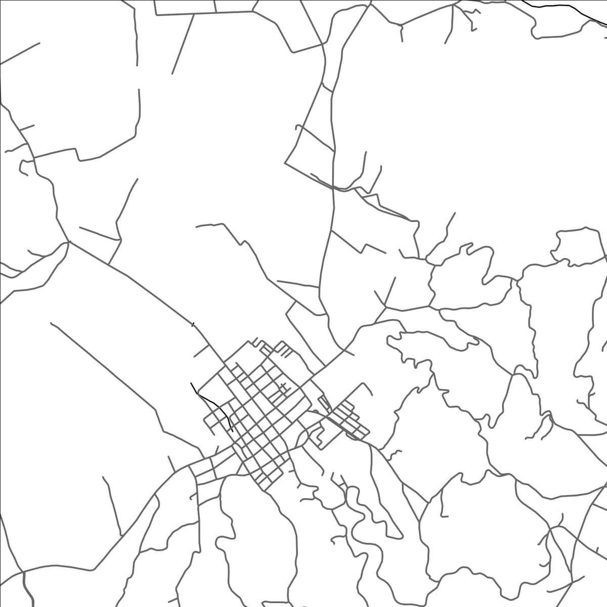 ROAD MAP OF SAMACA, COLOMBIA BY MAPBAKES