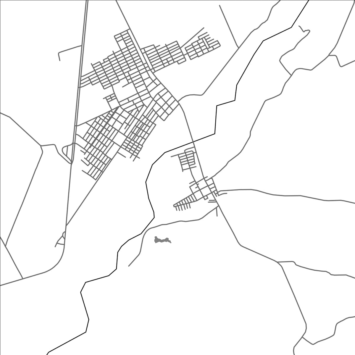 ROAD MAP OF SAN ALBERTO, COLOMBIA BY MAPBAKES