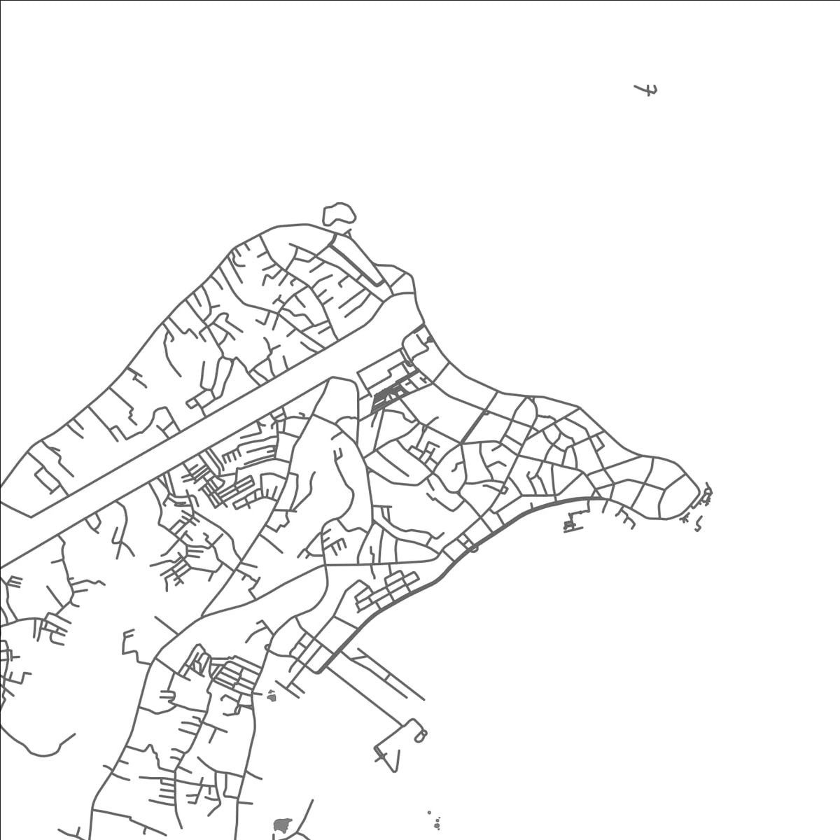 ROAD MAP OF SAN ANDRES, COLOMBIA BY MAPBAKES