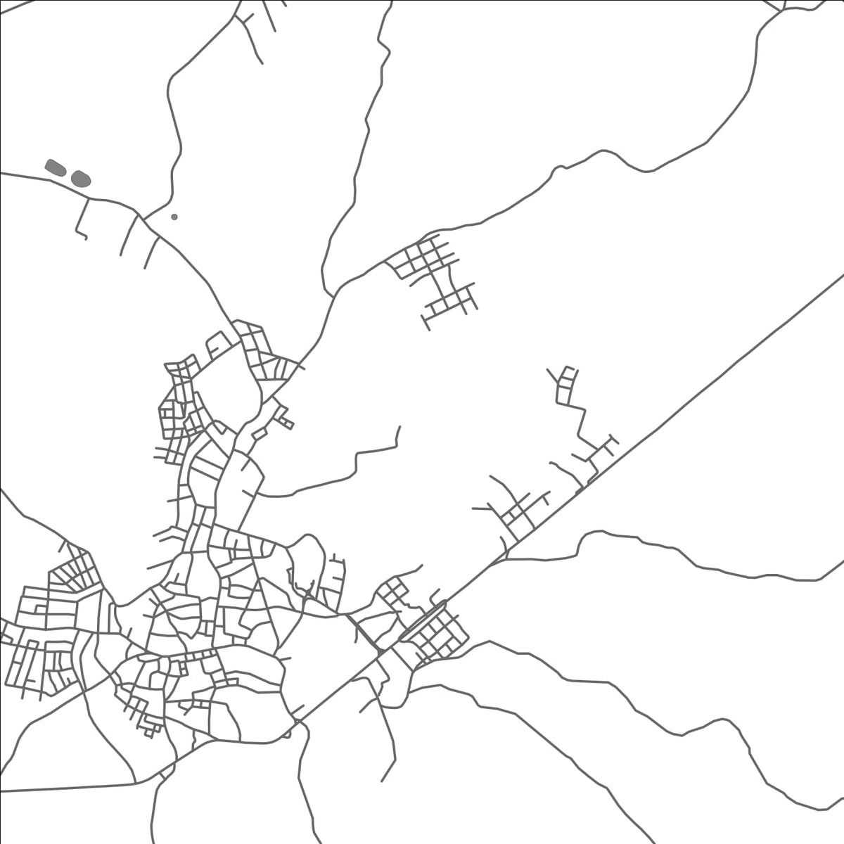 ROAD MAP OF SAN ANTERO, COLOMBIA BY MAPBAKES