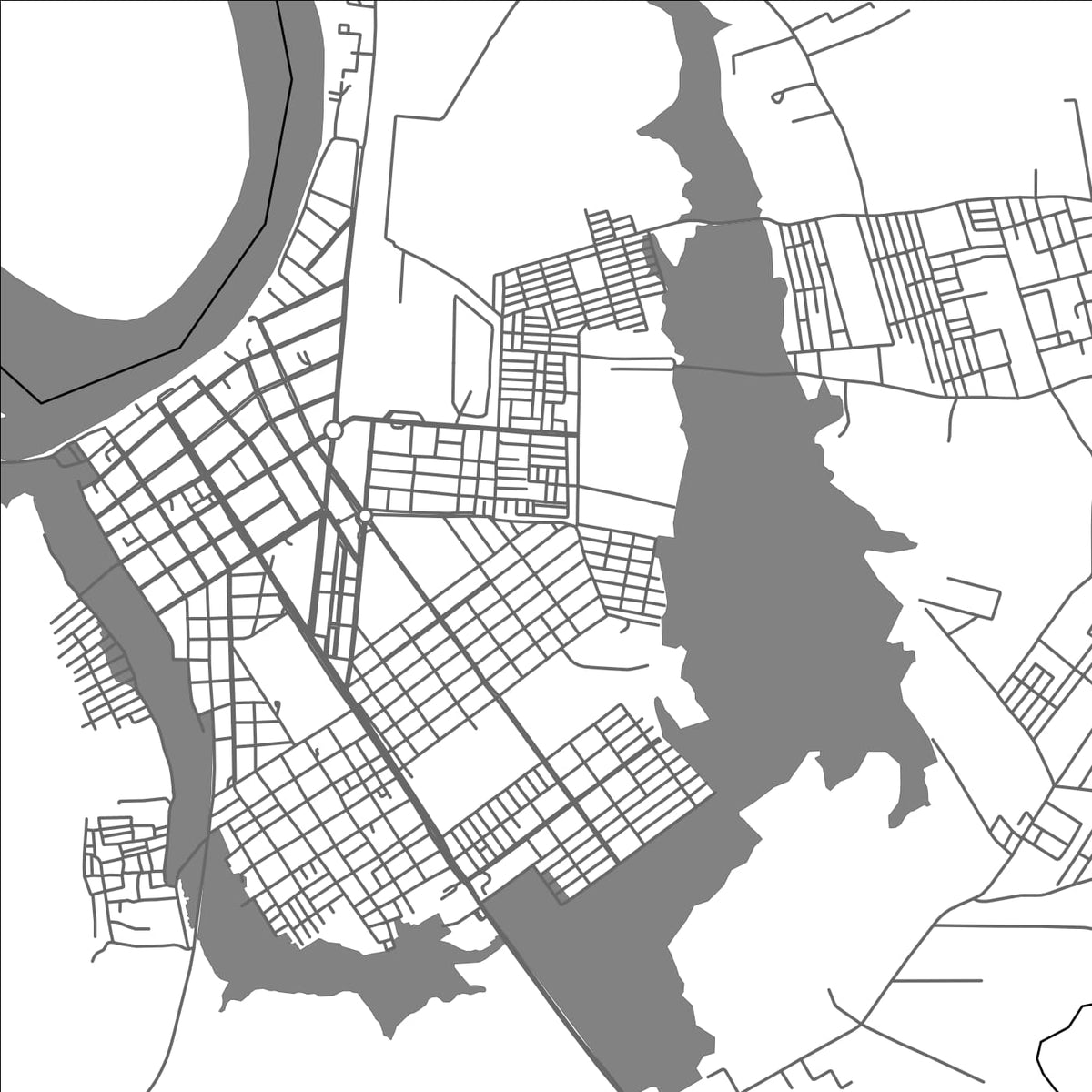 ROAD MAP OF SAN JOSE DEL GUAVIARE, COLOMBIA BY MAPBAKES