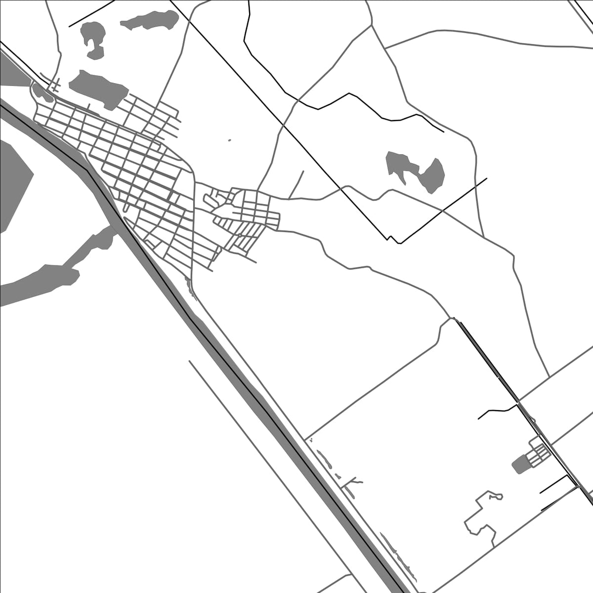 ROAD MAP OF SANTA LUCIA, COLOMBIA BY MAPBAKES