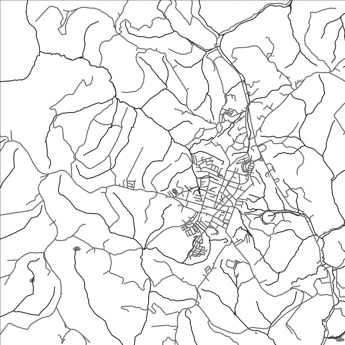 ROAD MAP OF SANTA ROSA DE OSOS, COLOMBIA BY MAPBAKES