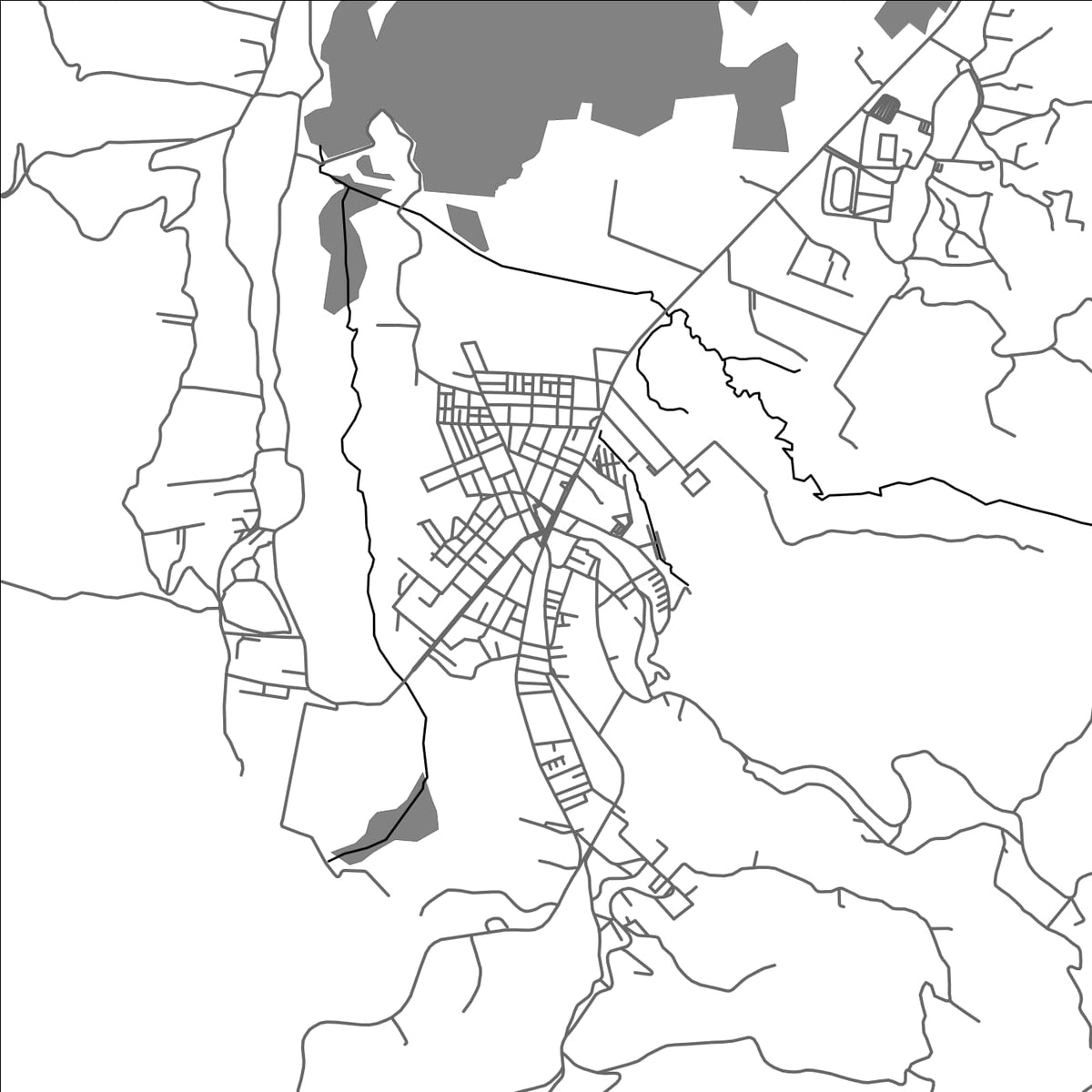 ROAD MAP OF SIBATE, COLOMBIA BY MAPBAKES