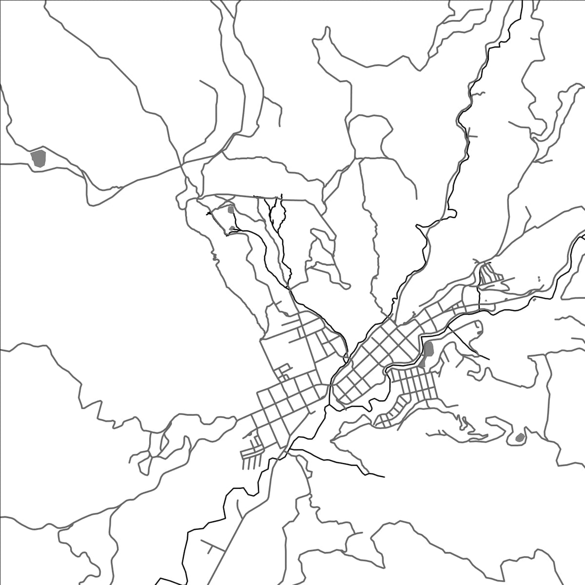 ROAD MAP OF SILVIA, COLOMBIA BY MAPBAKES