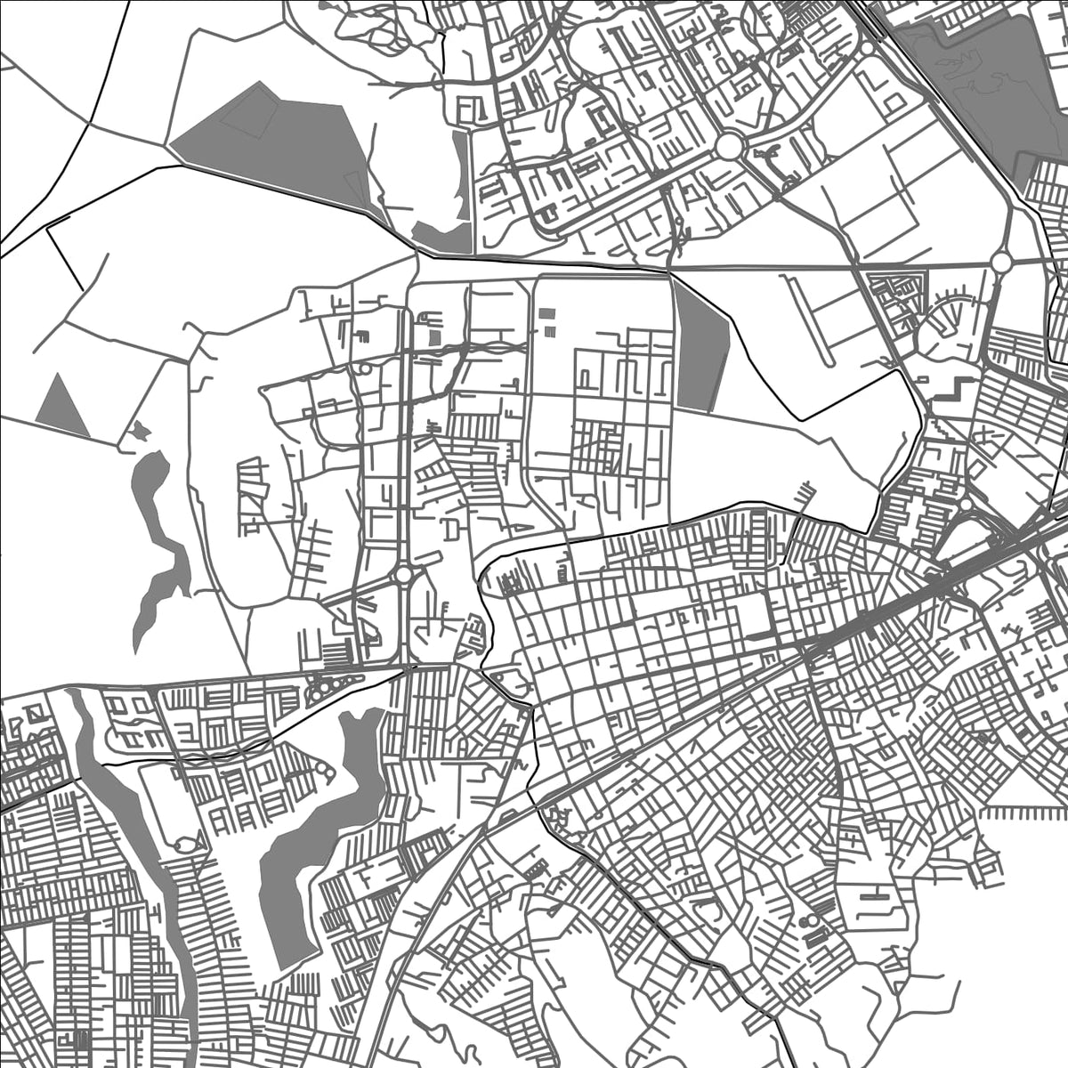 ROAD MAP OF SOACHA, COLOMBIA BY MAPBAKES