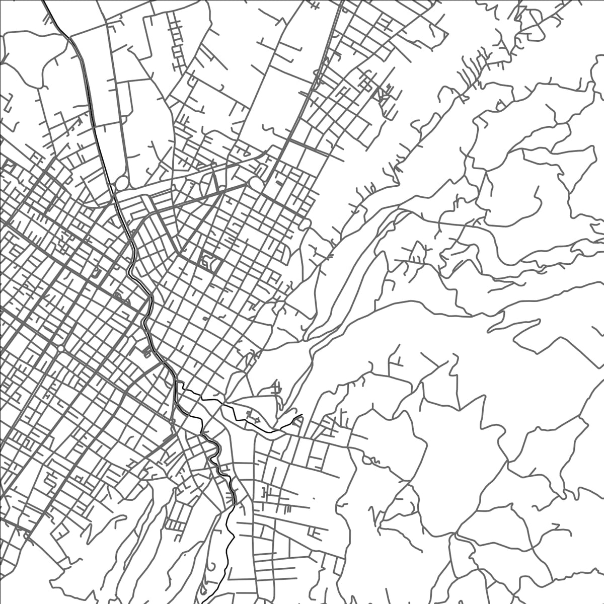 ROAD MAP OF SOGAMOSO, COLOMBIA BY MAPBAKES