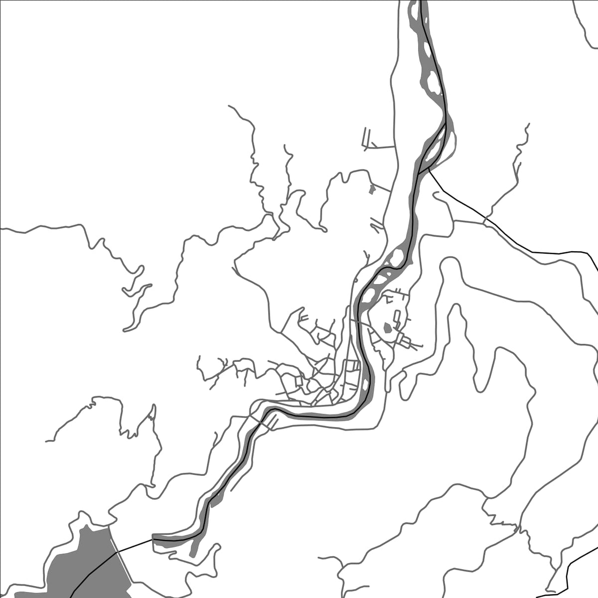 ROAD MAP OF SUAREZ, COLOMBIA BY MAPBAKES