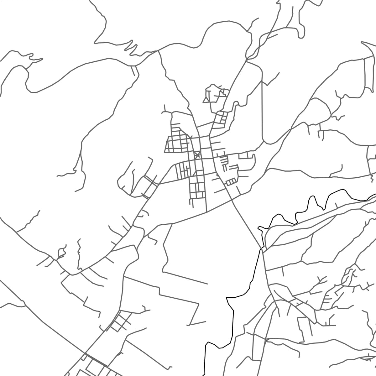 ROAD MAP OF SUESCA, COLOMBIA BY MAPBAKES