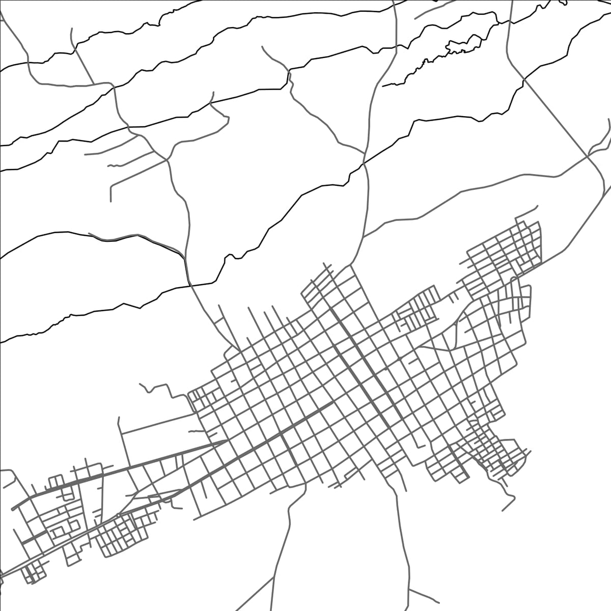 ROAD MAP OF TAME, COLOMBIA BY MAPBAKES