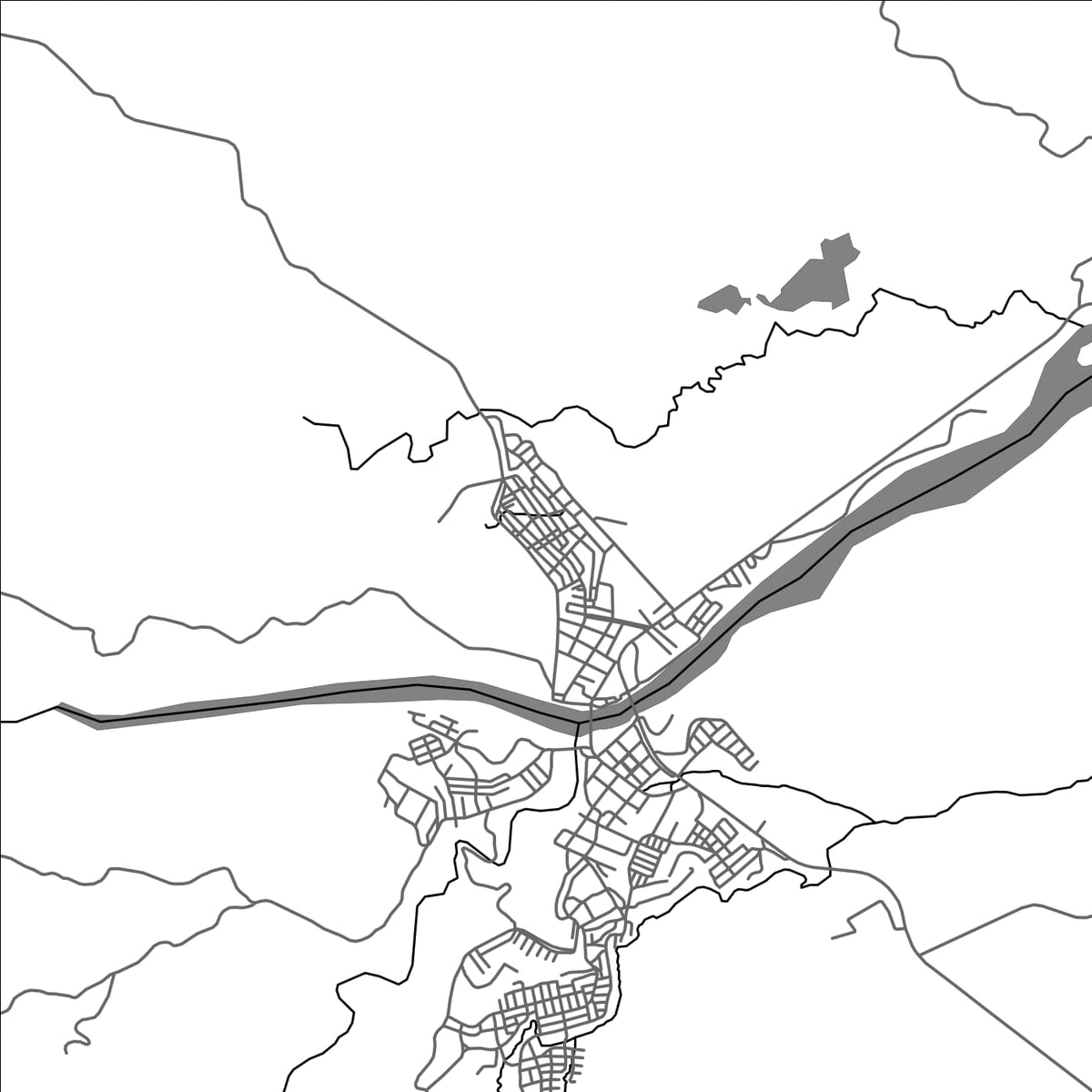 ROAD MAP OF TARAZA, COLOMBIA BY MAPBAKES