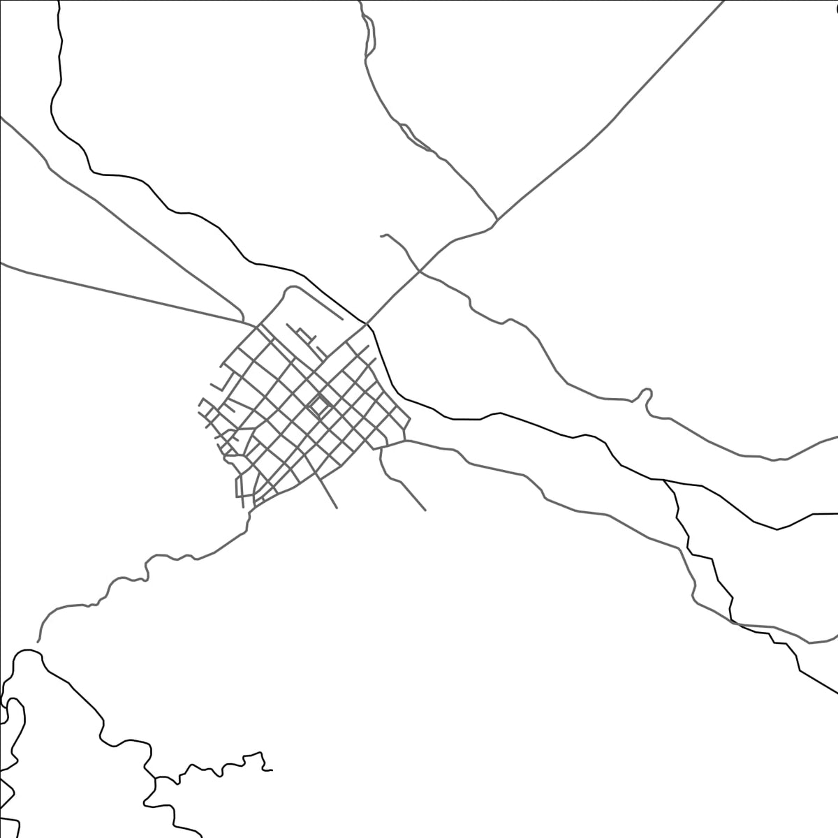 ROAD MAP OF TELLO, COLOMBIA BY MAPBAKES