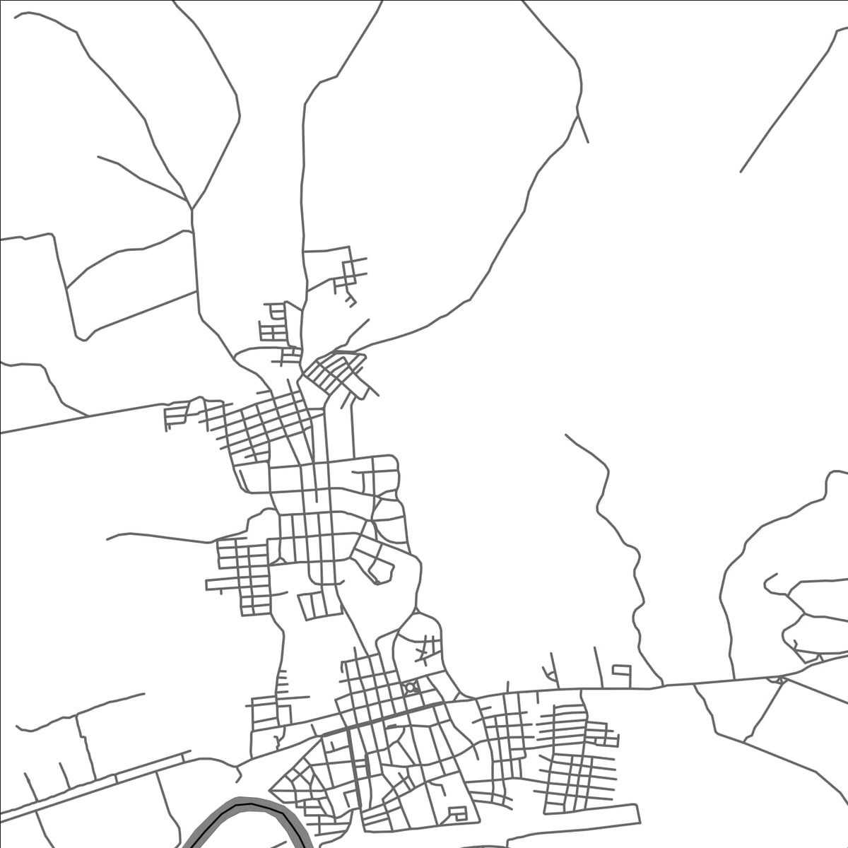 ROAD MAP OF TIBU, COLOMBIA BY MAPBAKES