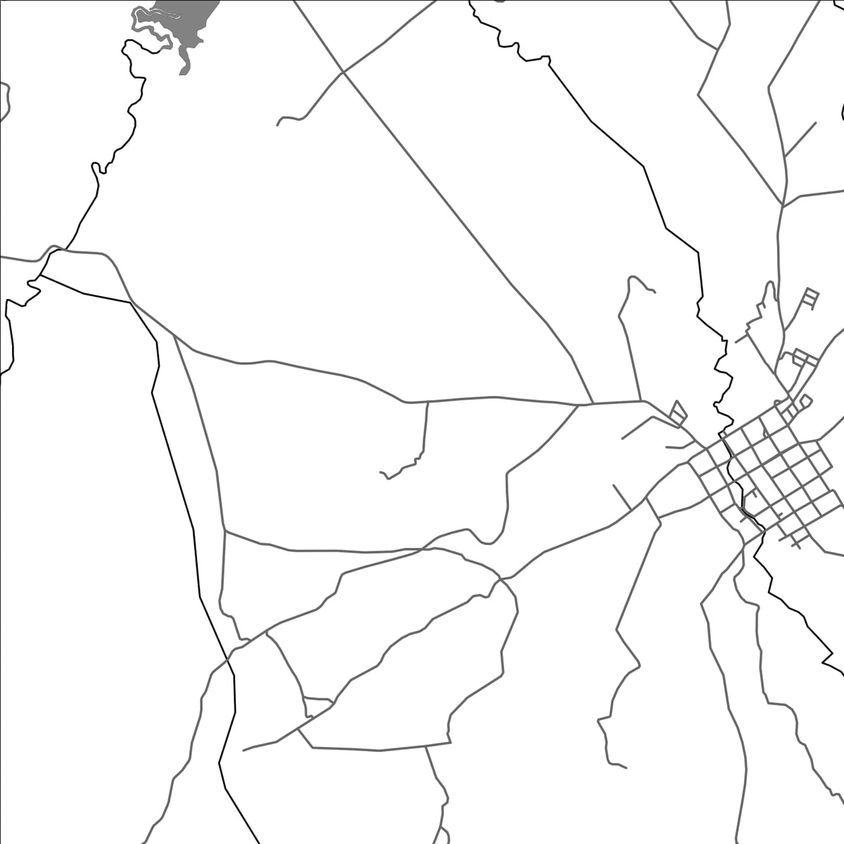 ROAD MAP OF TOCA, COLOMBIA BY MAPBAKES