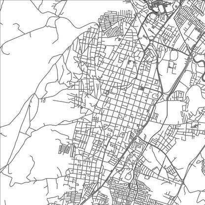 ROAD MAP OF TUNJA, COLOMBIA BY MAPBAKES