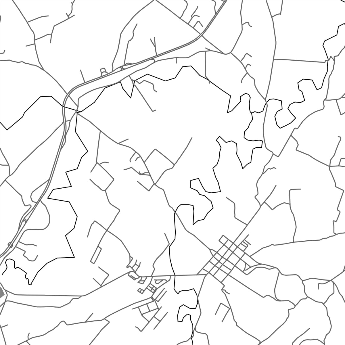 ROAD MAP OF TUTA, COLOMBIA BY MAPBAKES