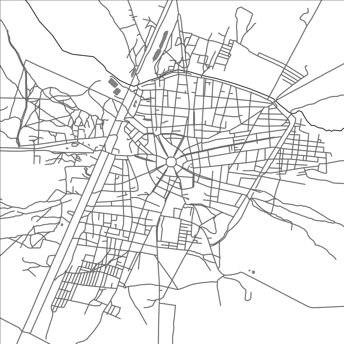 ROAD MAP OF URIBIA, COLOMBIA BY MAPBAKES