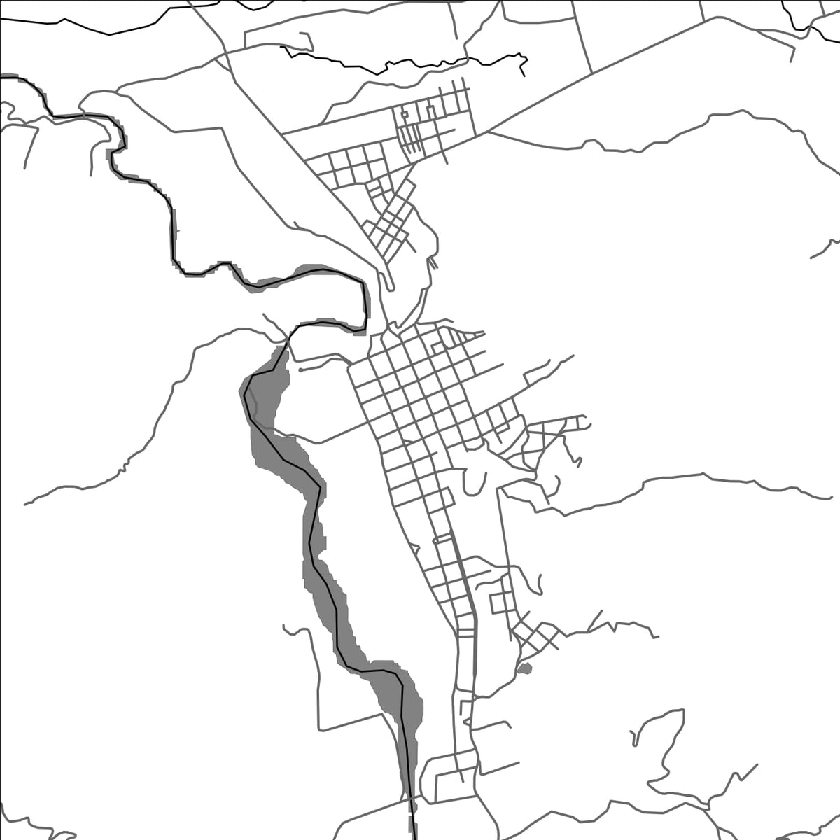 ROAD MAP OF URRAO, COLOMBIA BY MAPBAKES