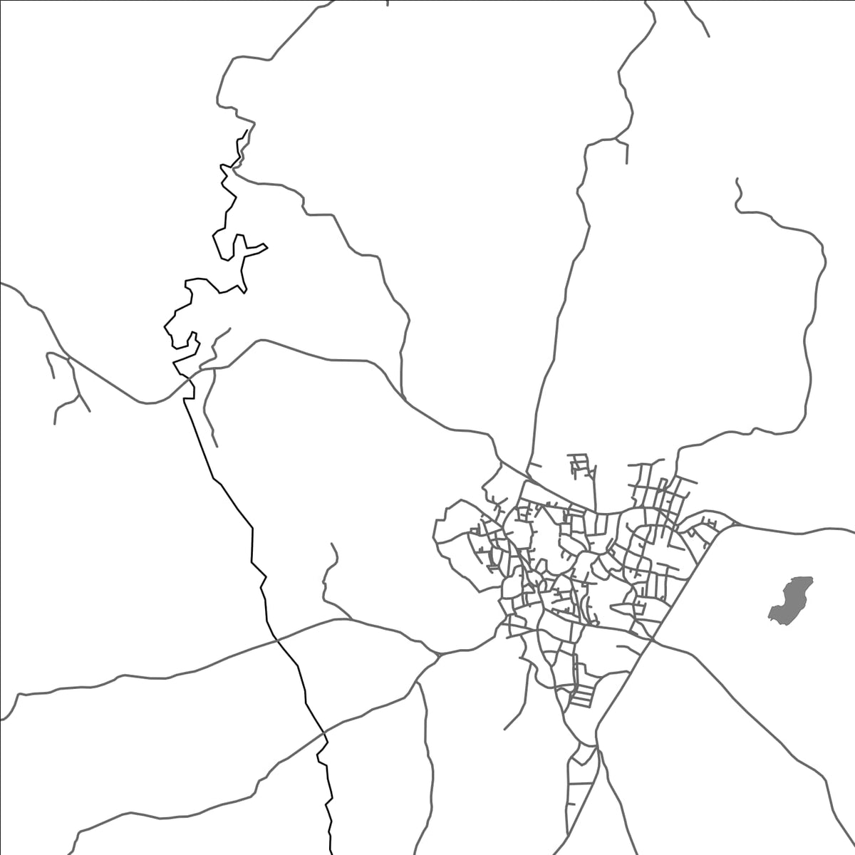 ROAD MAP OF USIACURI, COLOMBIA BY MAPBAKES