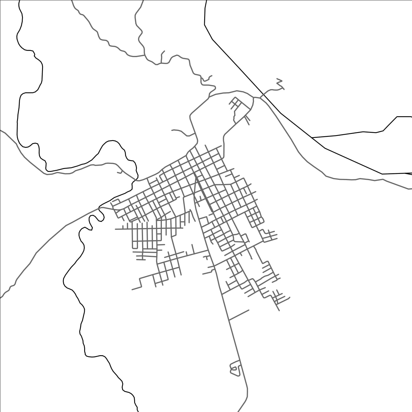 ROAD MAP OF VILLAGARZON, COLOMBIA BY MAPBAKES