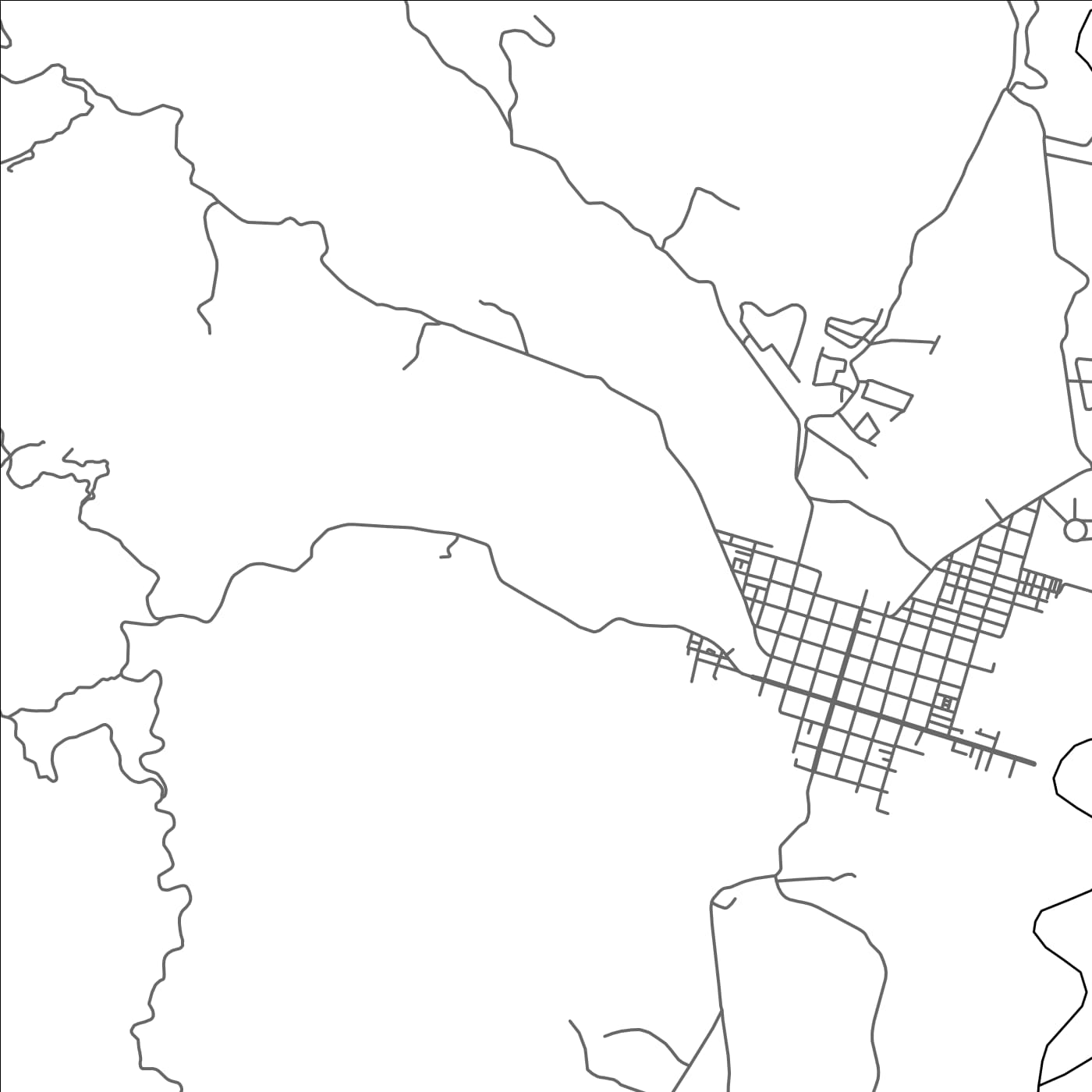 ROAD MAP OF VITERBO, COLOMBIA BY MAPBAKES