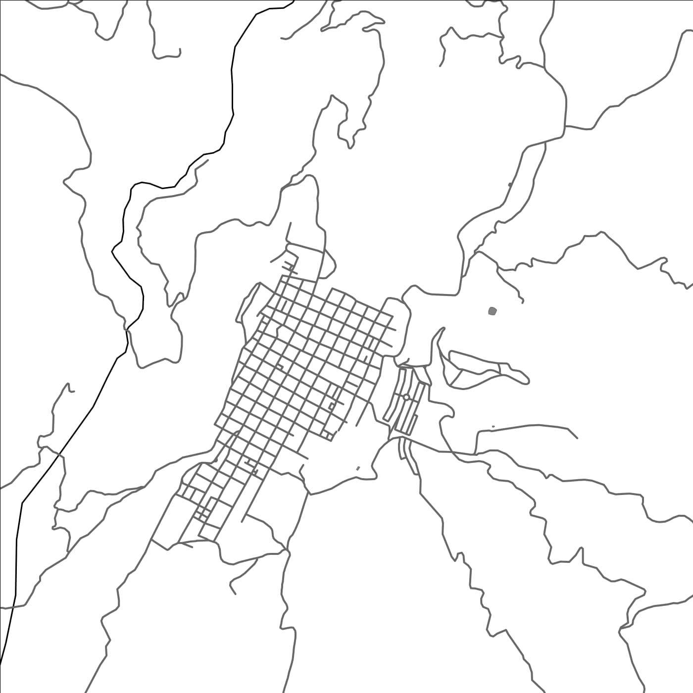 ROAD MAP OF ZAPATOCA, COLOMBIA BY MAPBAKES