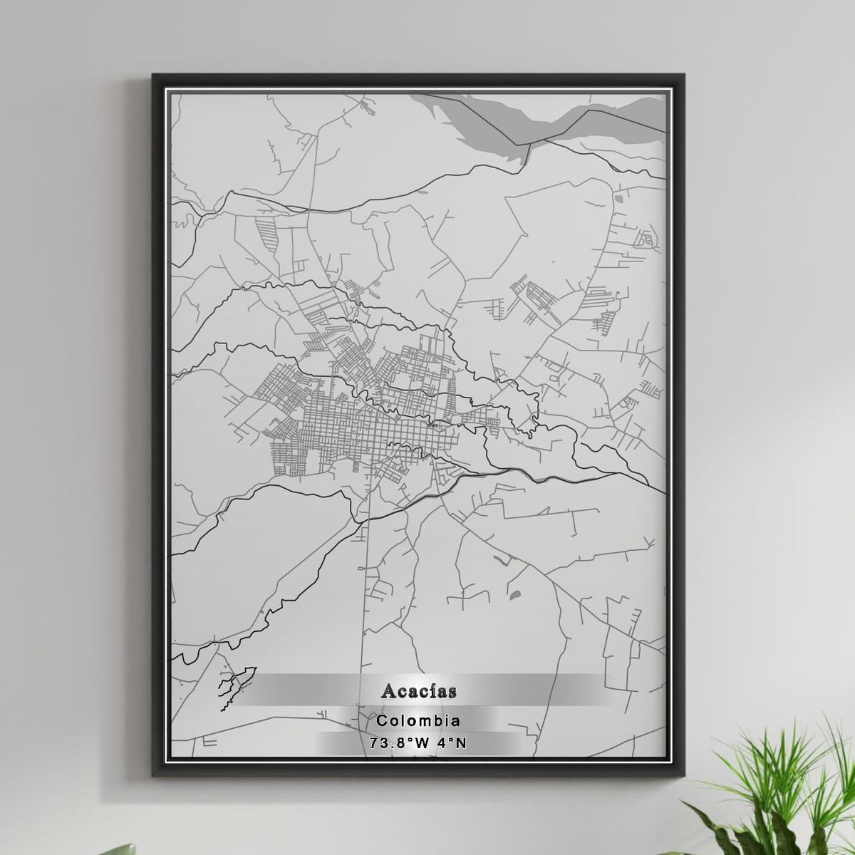 ROAD MAP OF ACACIAS, COLOMBIA BY MAPBAKES