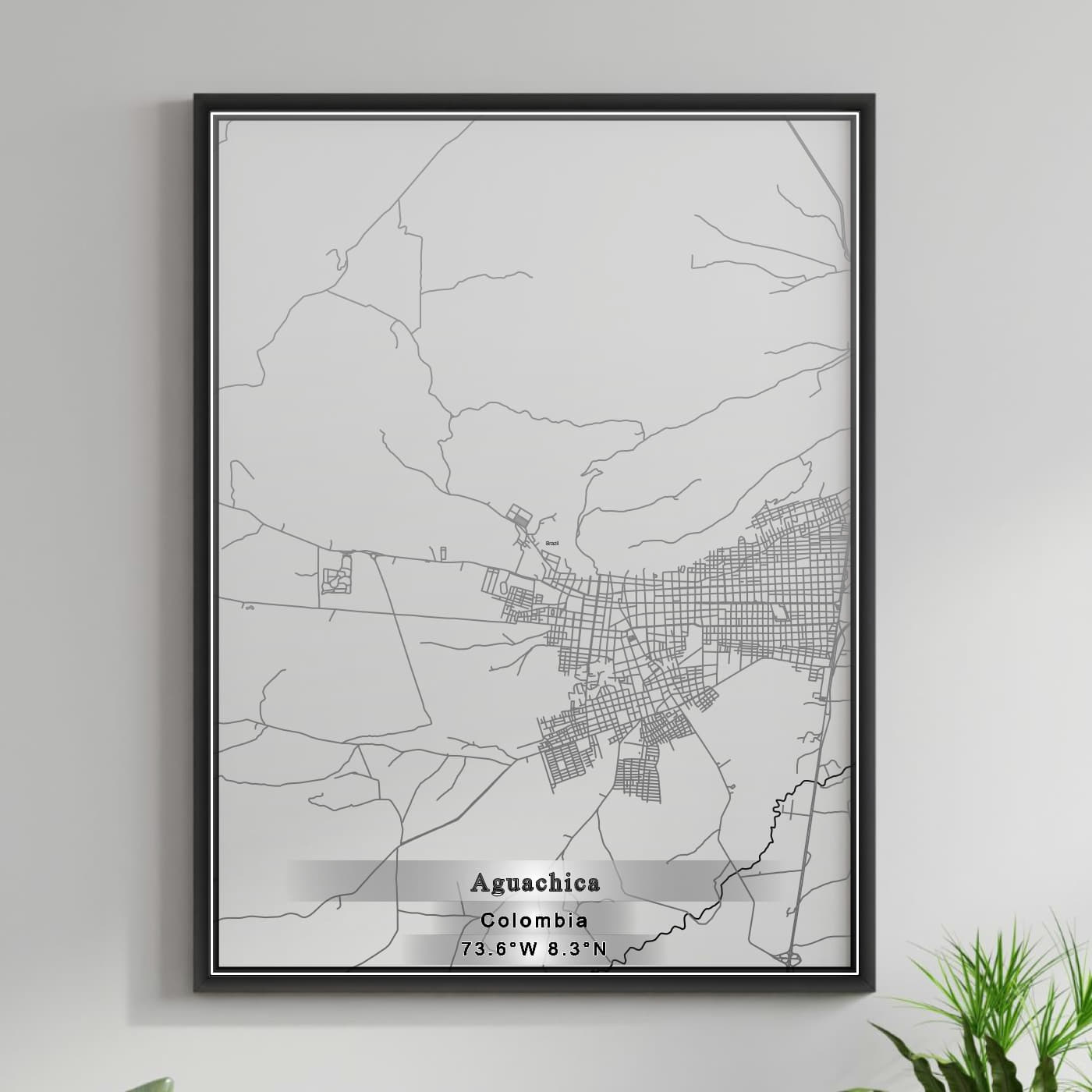 ROAD MAP OF AGUACHICA, COLOMBIA BY MAPBAKES