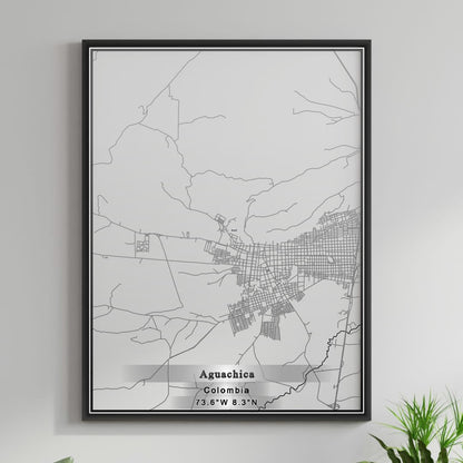 ROAD MAP OF AGUACHICA, COLOMBIA BY MAPBAKES