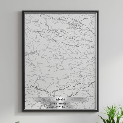 ROAD MAP OF ALCALA, COLOMBIA BY MAPBAKES