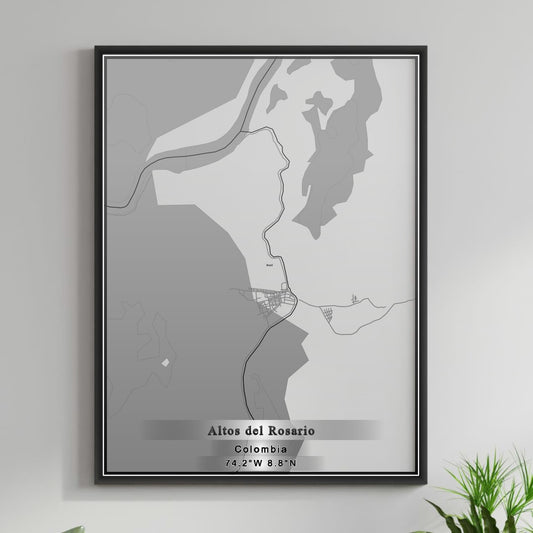 ROAD MAP OF ALTOS DEL ROSARIO, COLOMBIA BY MAPBAKES