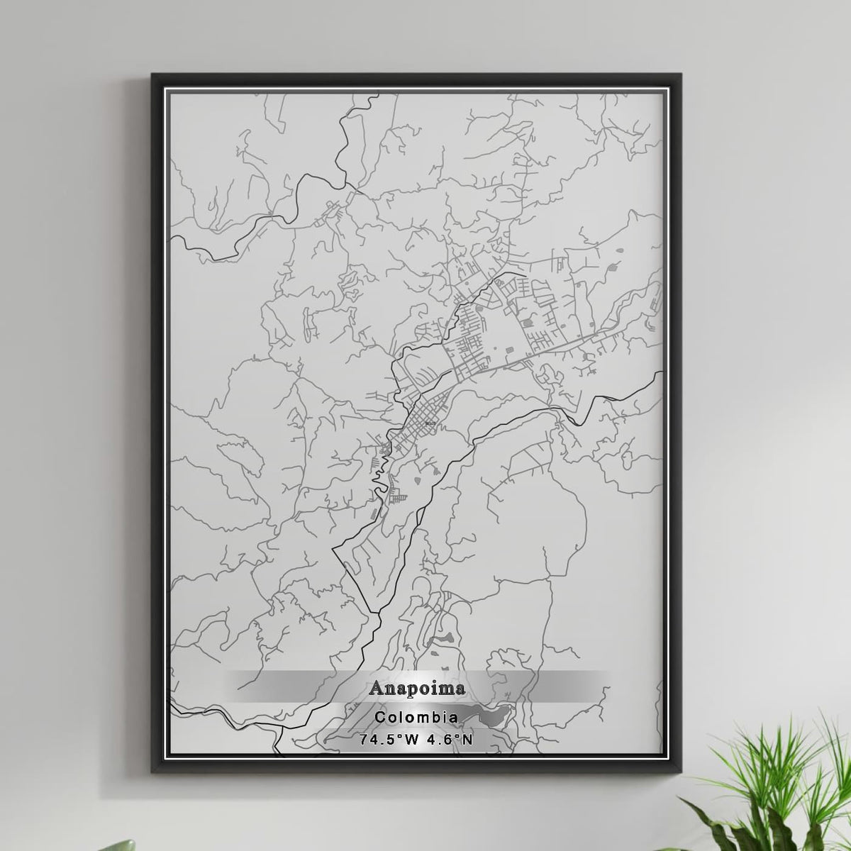ROAD MAP OF ANAPOIMA, COLOMBIA BY MAPBAKES