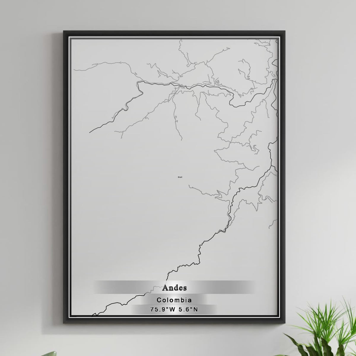 ROAD MAP OF ANDES, COLOMBIA BY MAPBAKES
