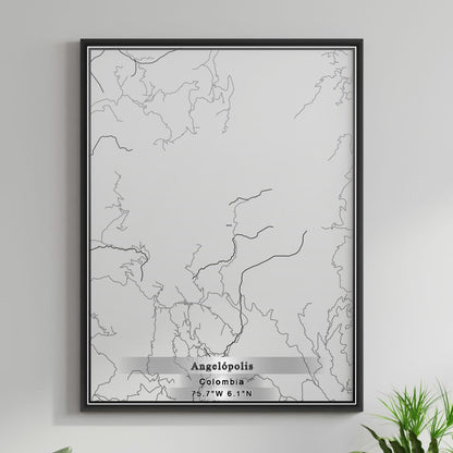 ROAD MAP OF ANGELOPOLIS, COLOMBIA BY MAPBAKES