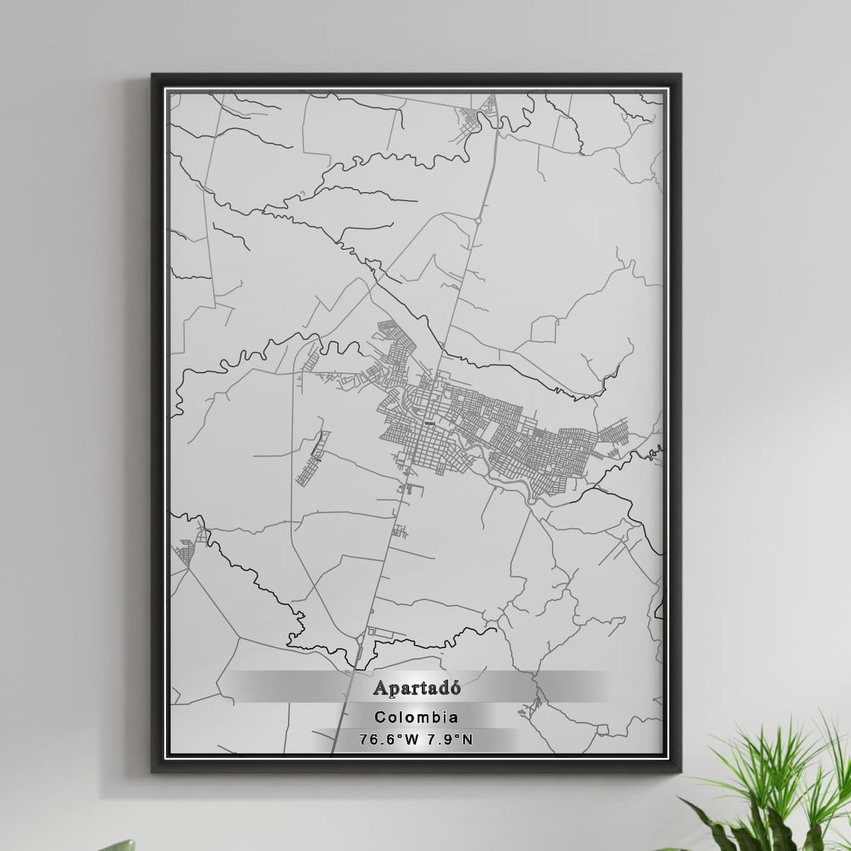 ROAD MAP OF APARTADO, COLOMBIA BY MAPBAKES