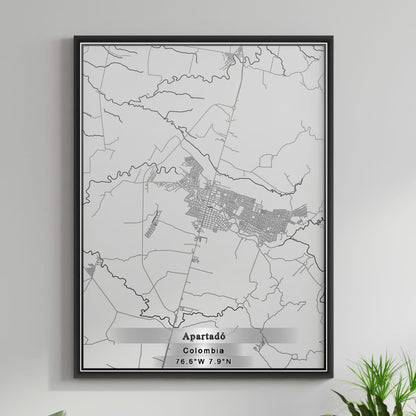 ROAD MAP OF APARTADO, COLOMBIA BY MAPBAKES