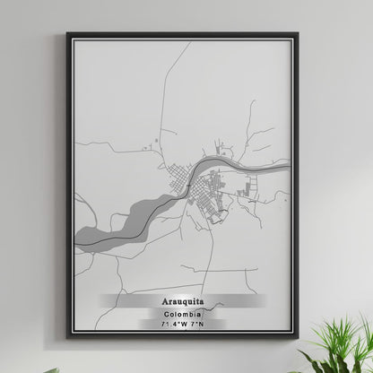 ROAD MAP OF ARAUQUITA, COLOMBIA BY MAPBAKES