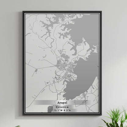 ROAD MAP OF AYAPEL, COLOMBIA BY MAPBAKES