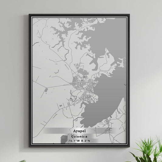 ROAD MAP OF AYAPEL, COLOMBIA BY MAPBAKES