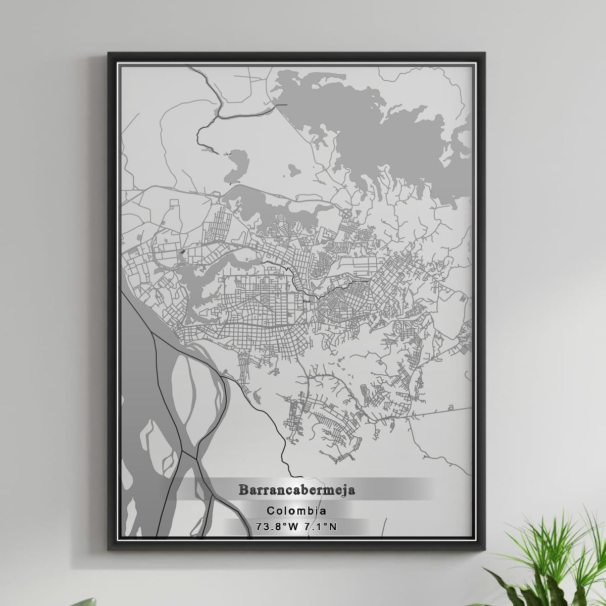 ROAD MAP OF BARRANCABERMEJA, COLOMBIA BY MAPBAKES