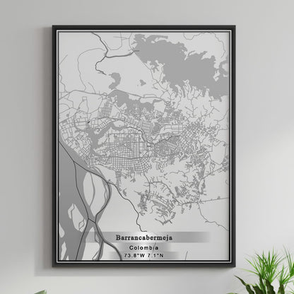 ROAD MAP OF BARRANCABERMEJA, COLOMBIA BY MAPBAKES