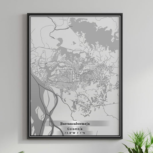 ROAD MAP OF BARRANCABERMEJA, COLOMBIA BY MAPBAKES