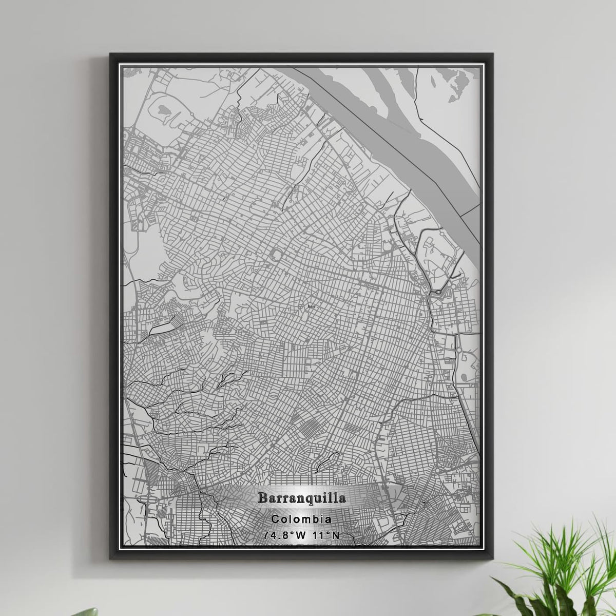ROAD MAP OF BARRANQUILLA, COLOMBIA BY MAPBAKES