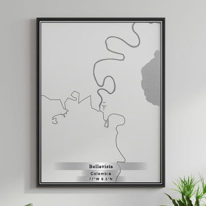 ROAD MAP OF BELLAVISTA, COLOMBIA BY MAPBAKES