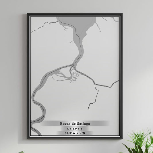 ROAD MAP OF BOCAS DE SATINGA, COLOMBIA BY MAPBAKES