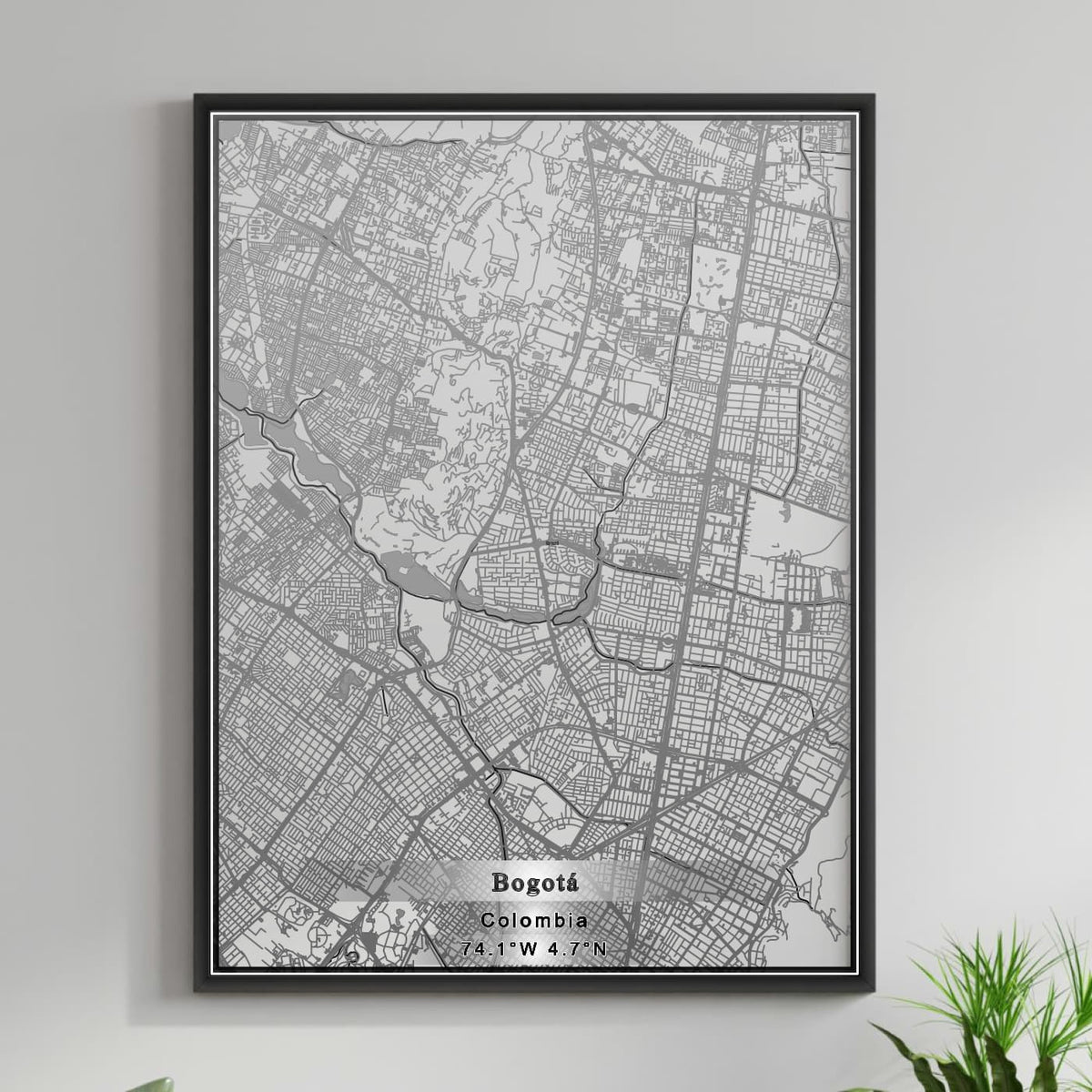 ROAD MAP OF BOGOTA, COLOMBIA BY MAPBAKES