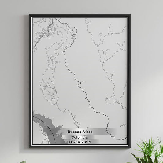 ROAD MAP OF BUENOS AIRES, COLOMBIA BY MAPBAKES