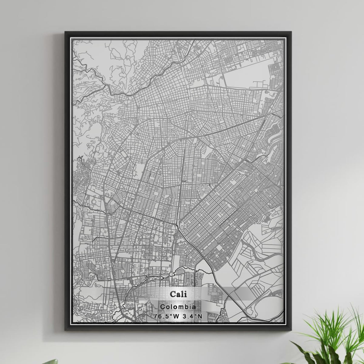ROAD MAP OF CALI, COLOMBIA BY MAPBAKES