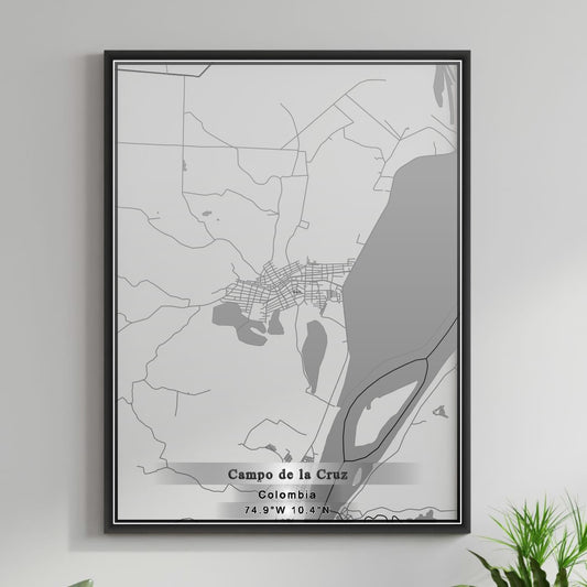 ROAD MAP OF CAMPO DE LA CRUZ, COLOMBIA BY MAPBAKES