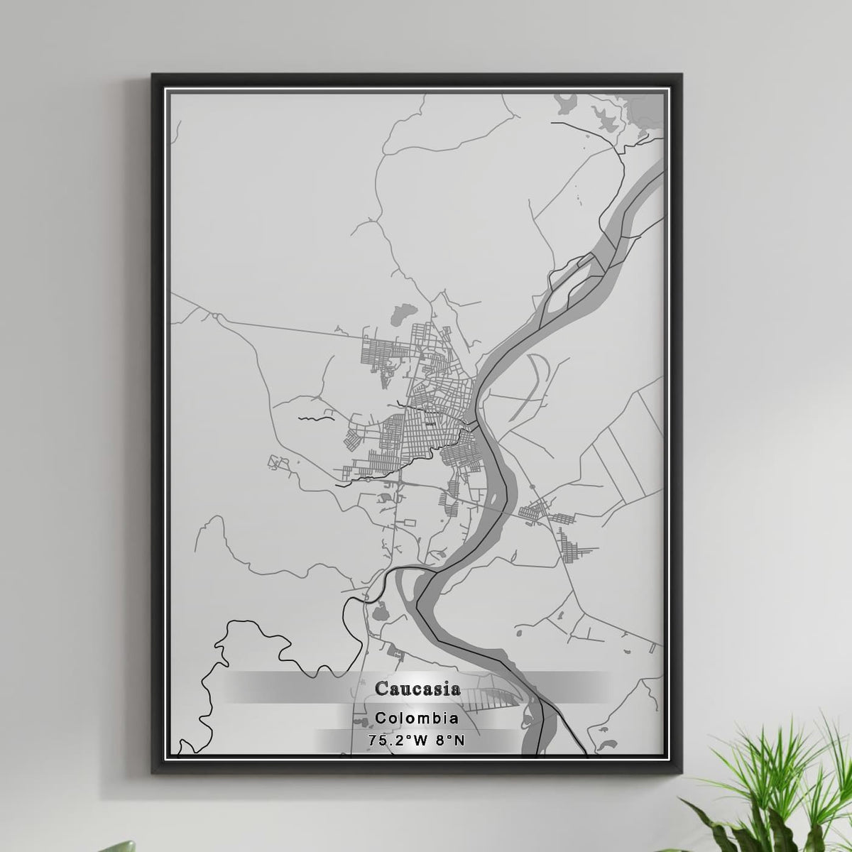 ROAD MAP OF CAUCASIA, COLOMBIA BY MAPBAKES